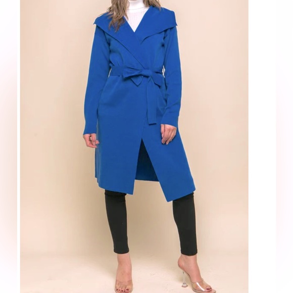 40 Boho Fabulous Wide Collar Knit Wrap/Coat - Picture 2 of 4